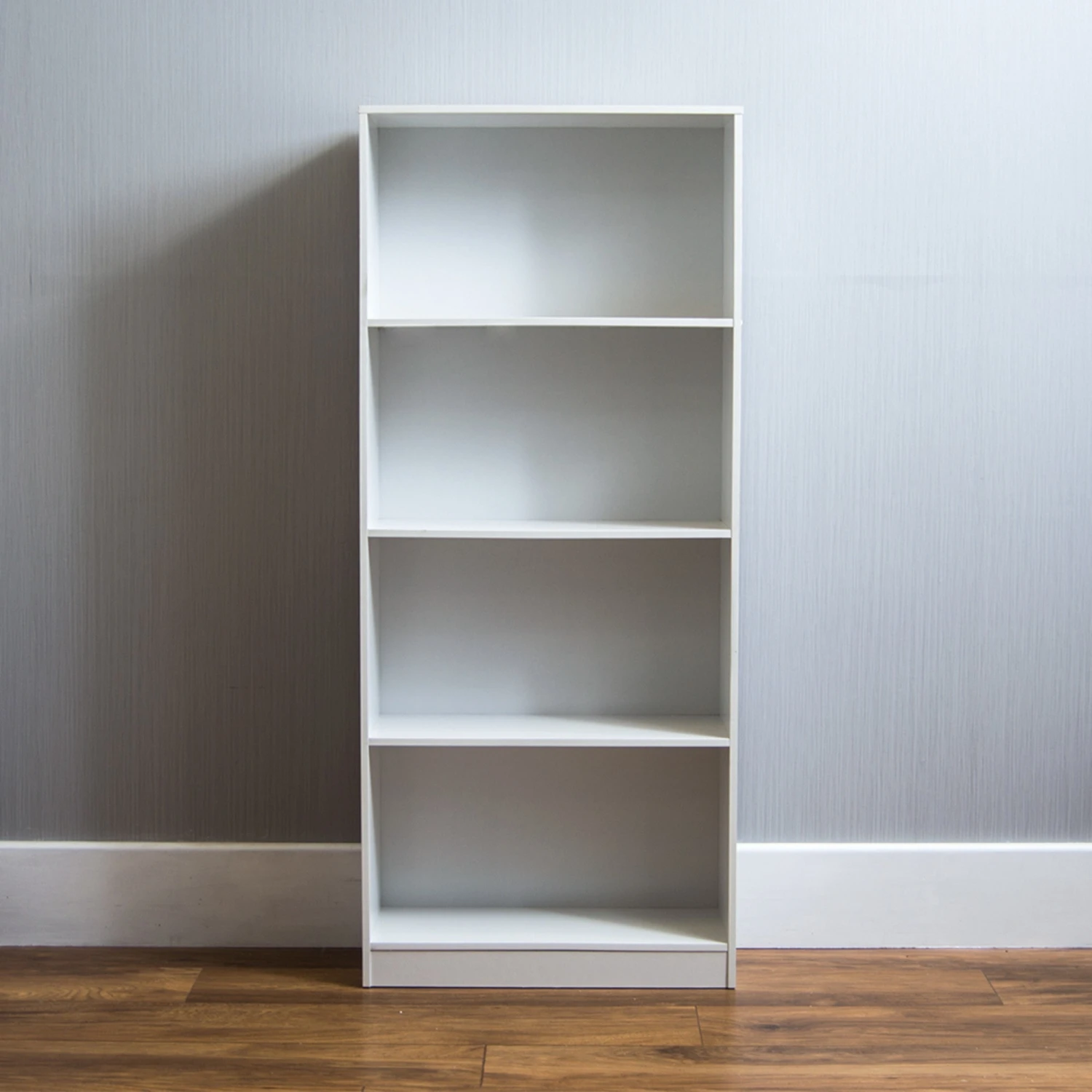 White 4 Tier Bookcase 4 White 4 Tier Bookcase - Image 4