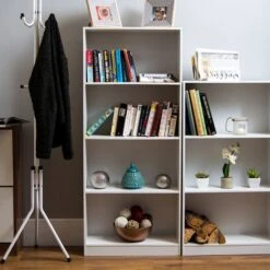 White 4 Tier Bookcase 12 White 4 Tier Bookcase -Dining Tables Sales white 4 tier bookcase p53705 70405 zoom