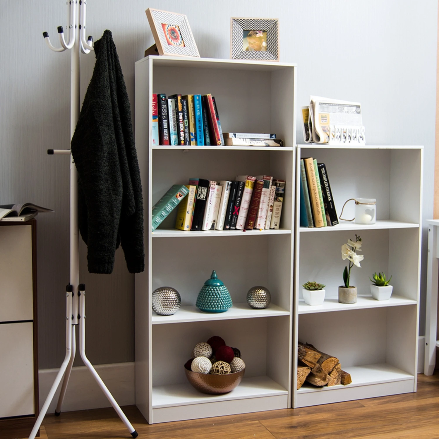 White 4 Tier Bookcase 6 White 4 Tier Bookcase - Image 6