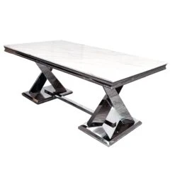 Xavia Polar White Sintered Stone 1.8 Dining Table -Dining Tables Sales xavia polar white sintered stone 1 8 dining table p81839 166235 zoom