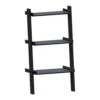 York 3 Tier Black Ladder Bookcase